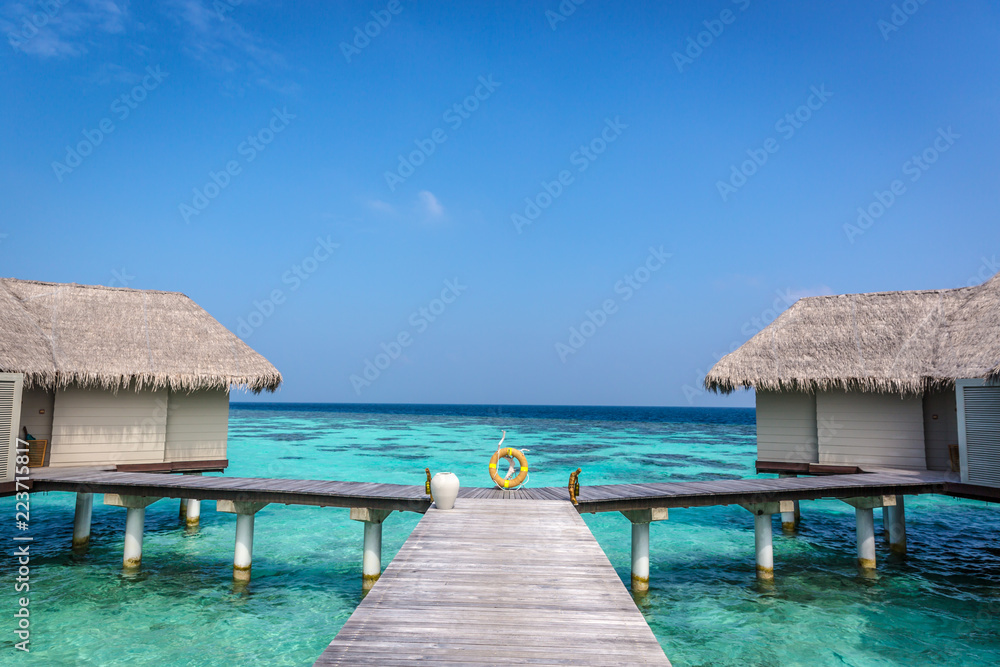 Over the water bungalow, paradise view, sense of perfect gateway, holiday, amazing place