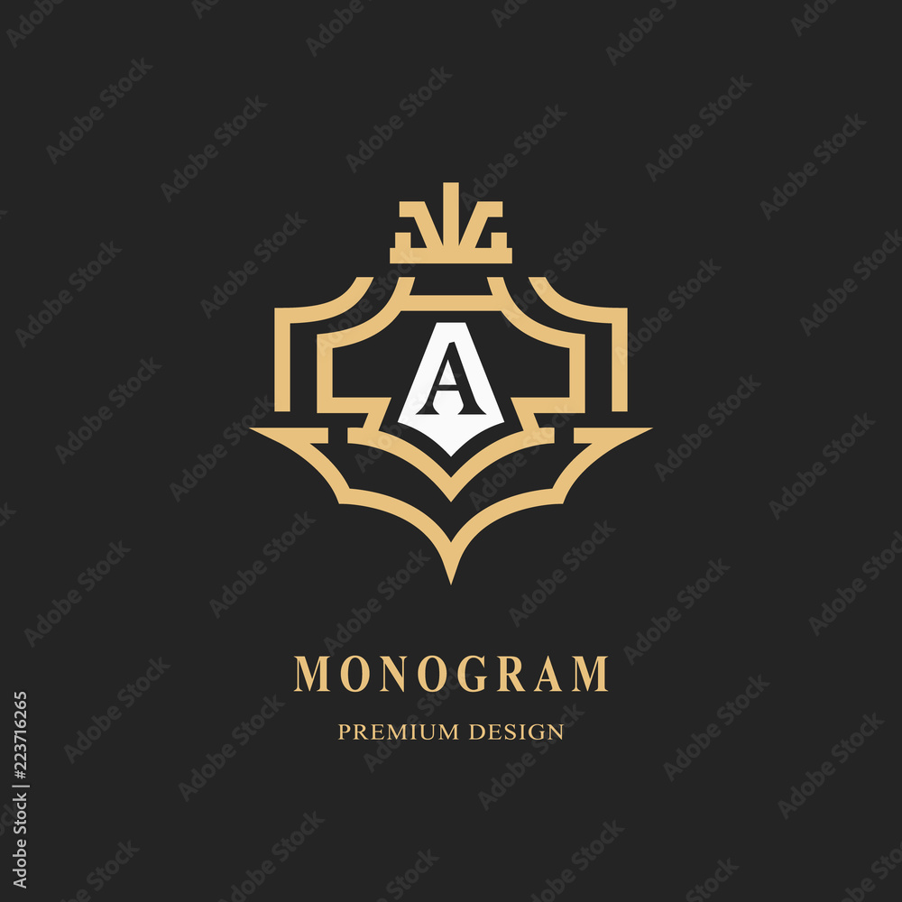 Monogram design elements, graceful template. Calligraphic elegant line art logo design. Letter emblem A sign for Royalty, business card, Boutique, Hotel, Restaurant, wine. Frame. Vector illustration Monogram design elements, graceful template. Calligraphic elegant line art logo design. Letter emblem A sign for Royalty, business card, Boutique, Hotel, Restaurant, wine. Frame. Vector illustration