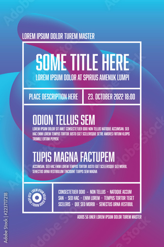 Modern art flyer poster template