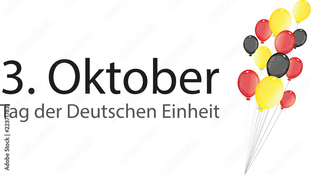 Wiedervereinung, 3. Oktober - Tag der deutschen Einheit, Feiertag, Deutschland Stock 