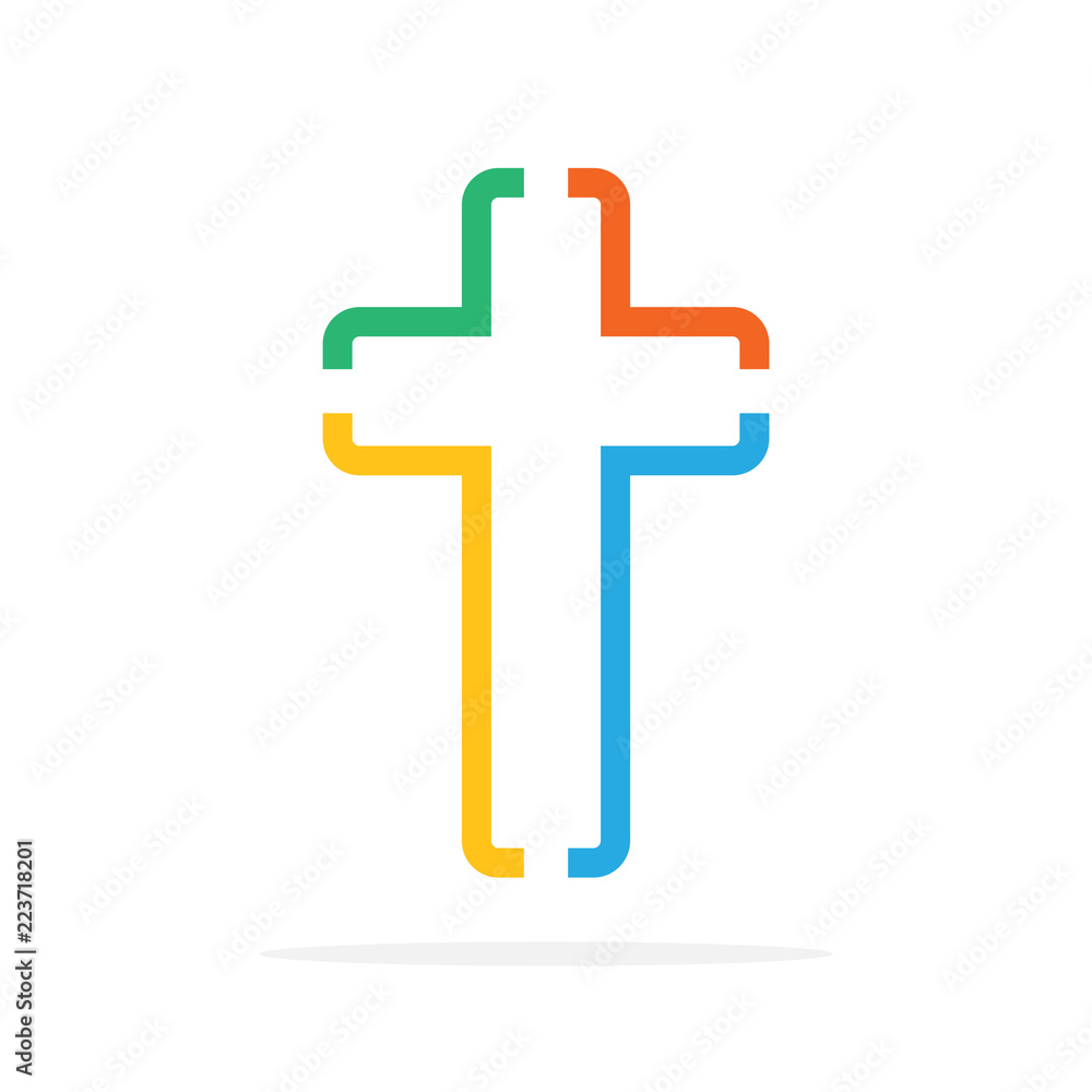 Christian cross icon. Vector illustration. Christian cross icon. Vector illustration.