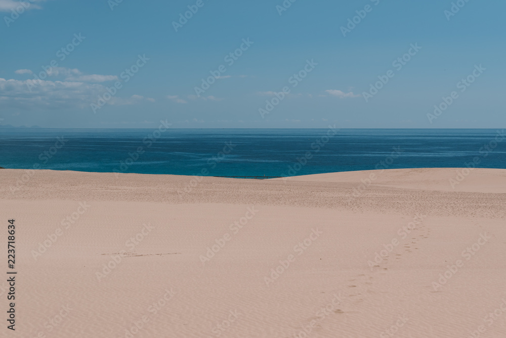Dunes next to the ocean