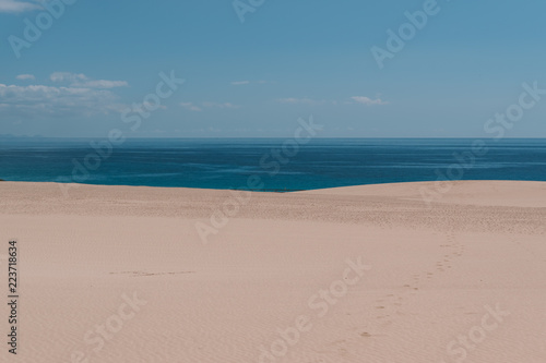 Dunes next to the ocean