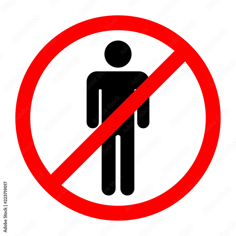 No People icon. Vector illustration. No People icon. Vector illustration.