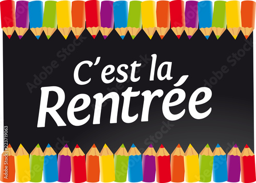 RENTREE 1 ARDOISE ET CRAYONS AMBIANCE FESTIVE !