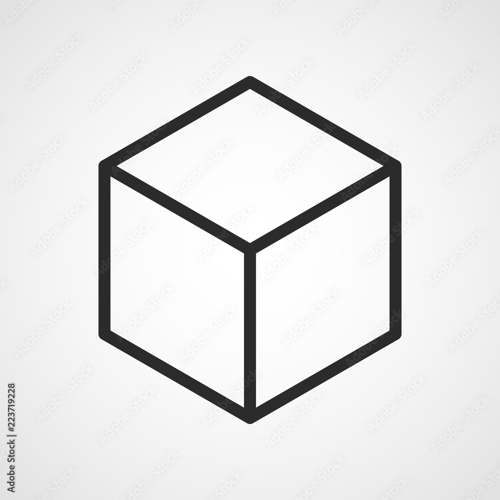 Cube icon. Vector illustration Cube icon. Vector illustration
