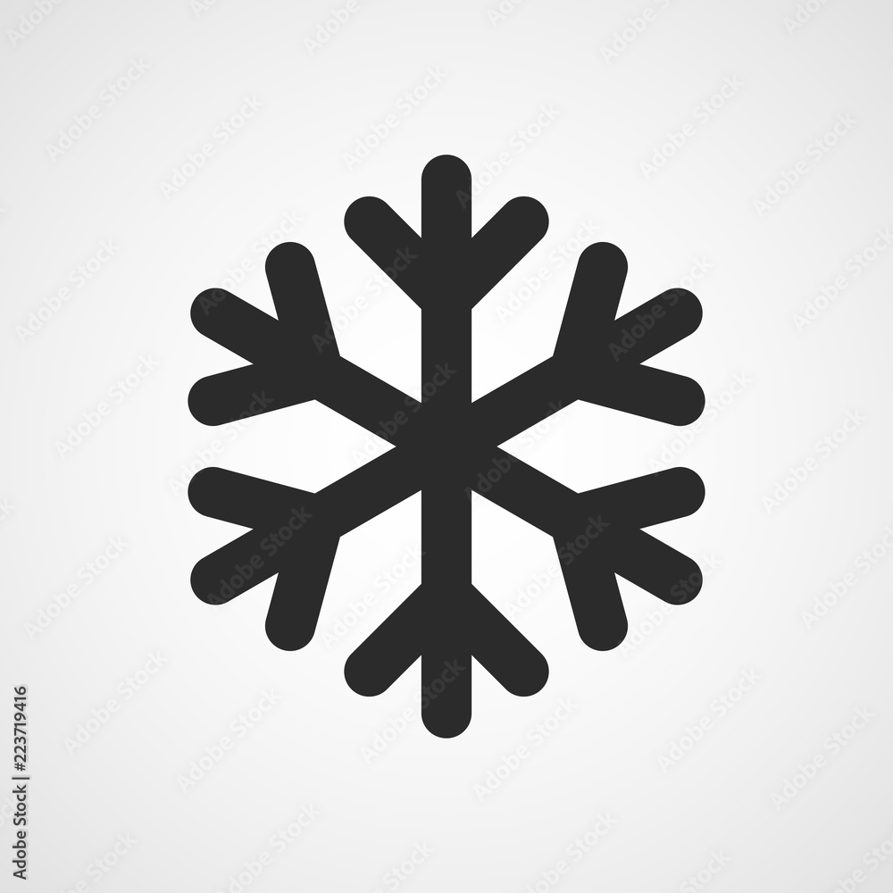 Snowflake flat icon. Vector illustration. Snowflake flat icon. Vector illustration.