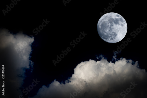 Fototapeta Naklejka Na Ścianę i Meble -  big moon background night sky no photo by nasa