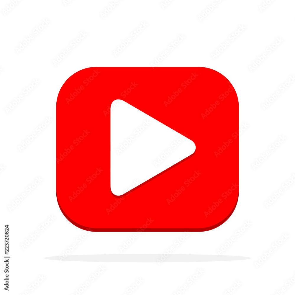 Play button icon. Vector illustration. Play button icon. Vector illustration.