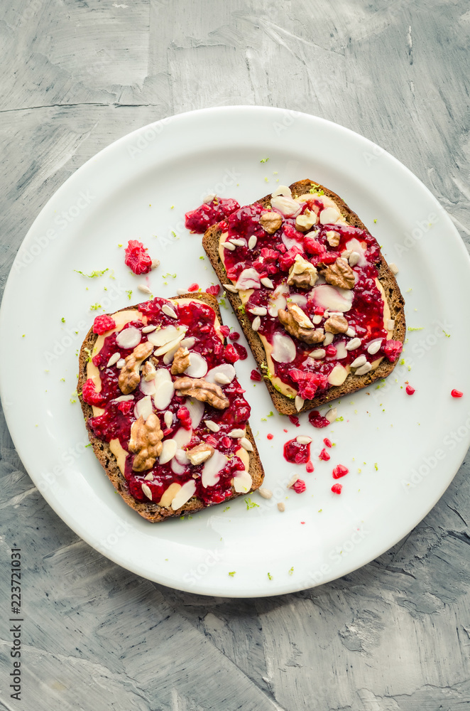 Healthy sandwich for breakfast, snack or lunch Healthy sandwich for breakfast, snack or lunch