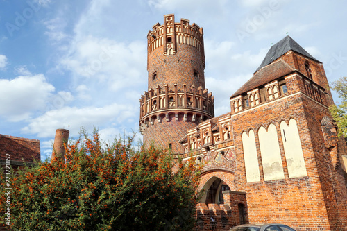 old townwall gate tower of Tangermuende (Germany) photo