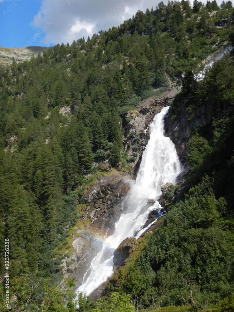 Waterfall of Rutor, Aosta Valley - Italy Waterfall of Rutor, Aosta Valley - Italy