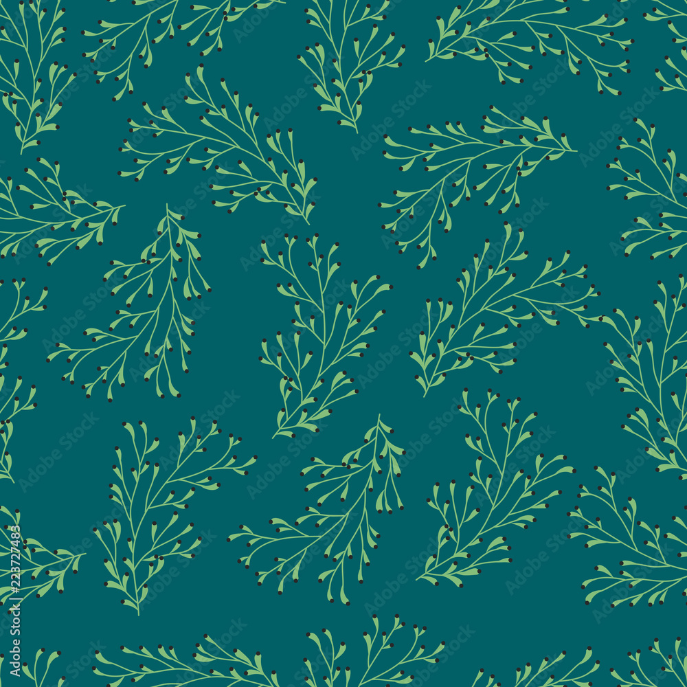 Seamless vector abstract pattern with floral ornament leafs Seamless vector abstract pattern with floral ornament leafs