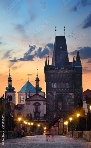 Canvas Print Staromestska Tower in the morning