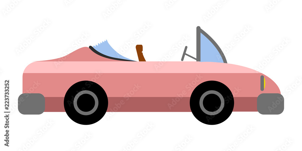 Side view of a vintage car. Vector illustration design