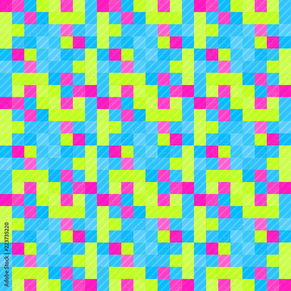 Seamless pattern background from a variety of multicolored squares. Seamless pattern background from a variety of multicolored squares.