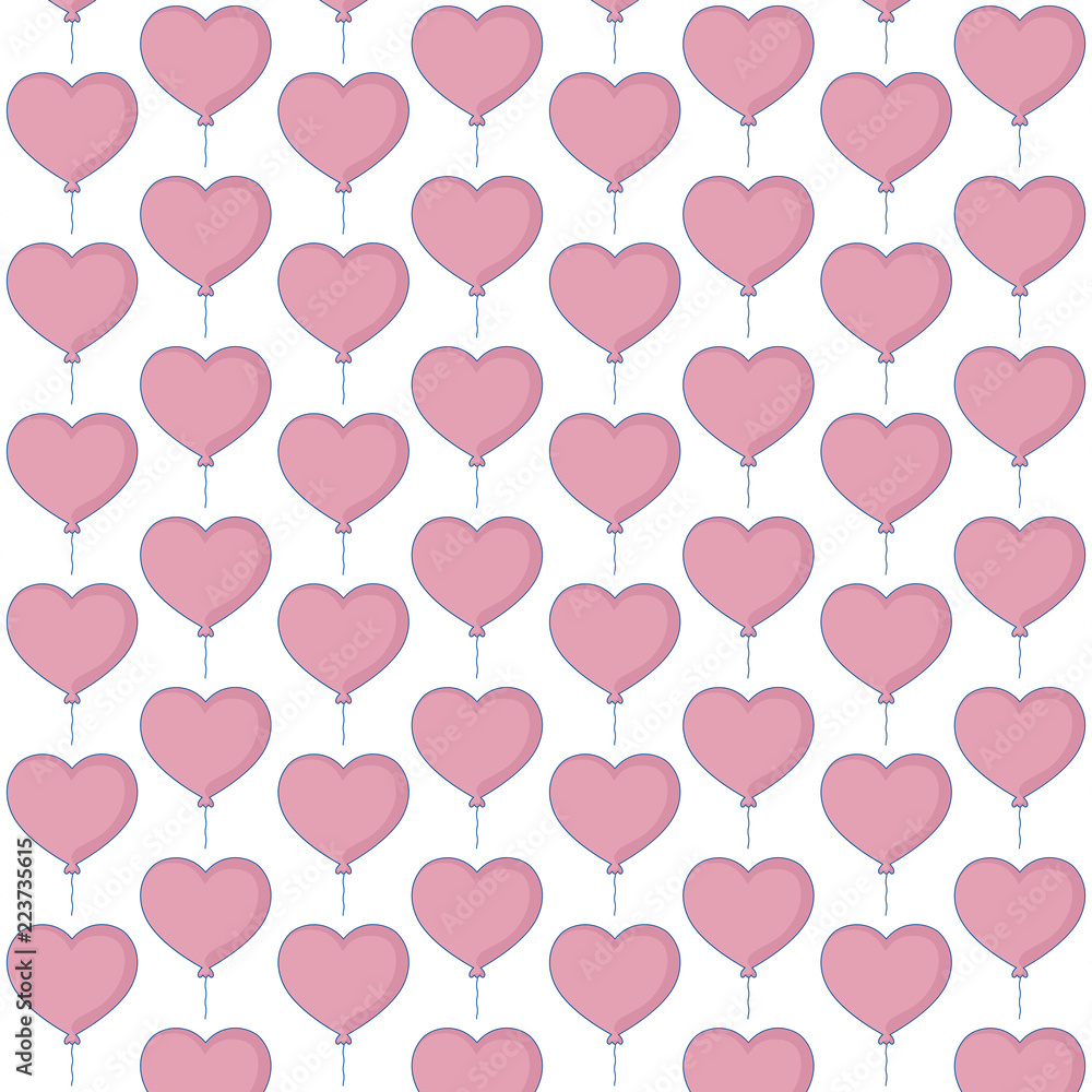 love hearts decoration romantic pattern design