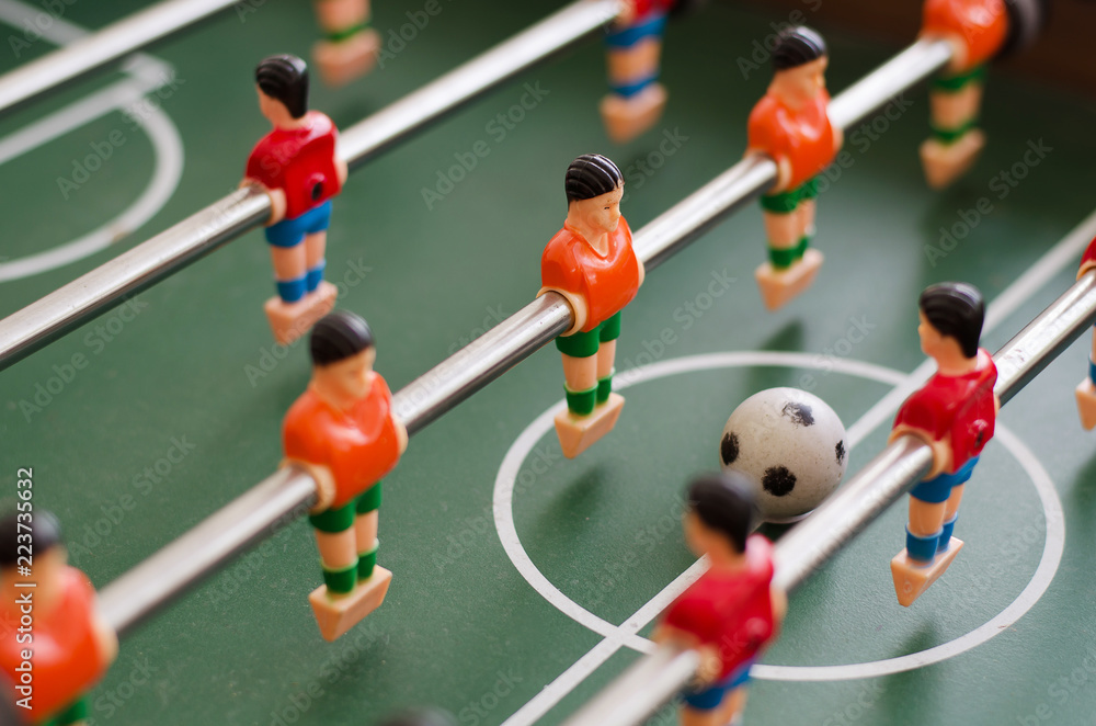 Fototapeta premium Table football is a toy for the skills, speed and cunning