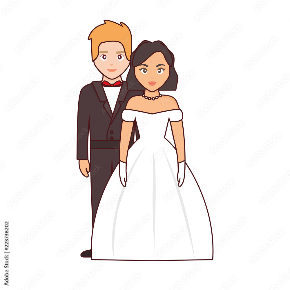 Fototapeta premium bride and groom couple wedding day