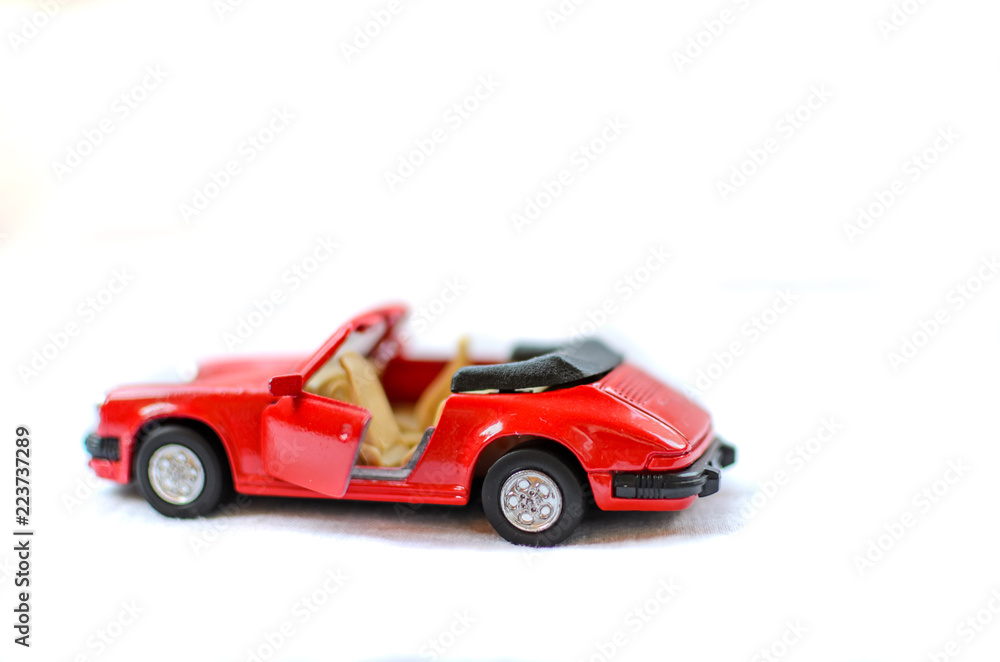 toy car on white background