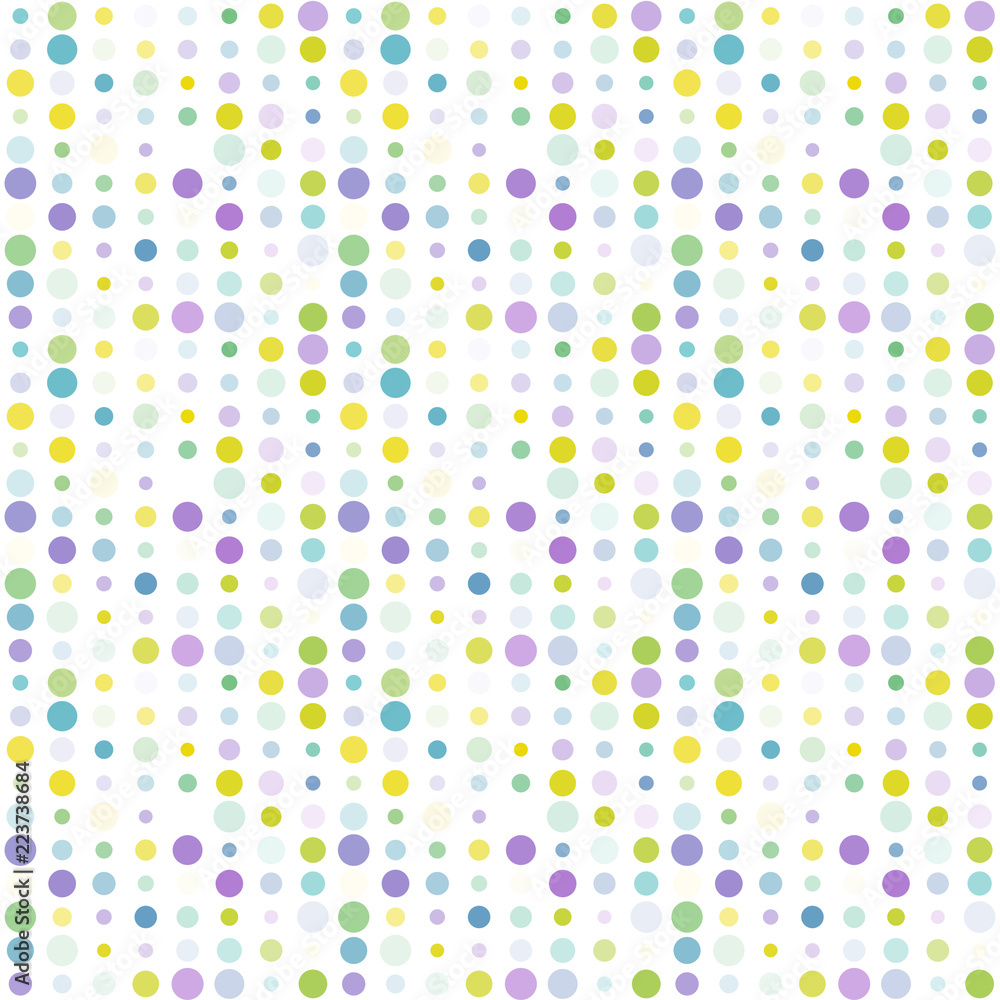 Seamless abstract pattern background with a variety of colored circles. Seamless abstract pattern background with a variety of colored circles.