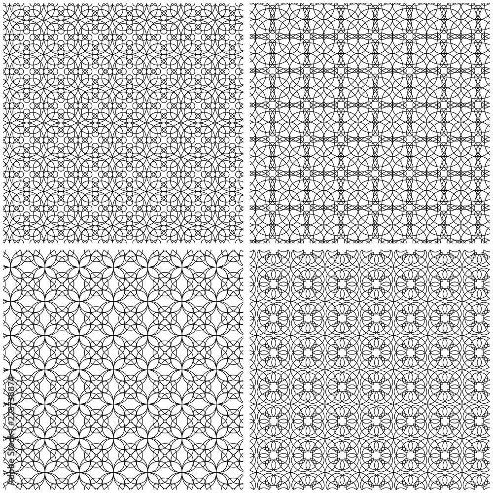 Set of four seamless grids Set of four seamless grids