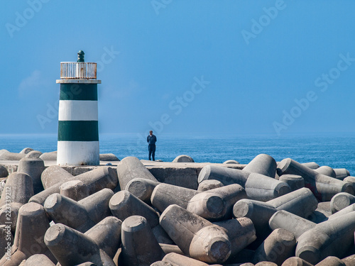 Foto Nazare harbour wall - Portugal