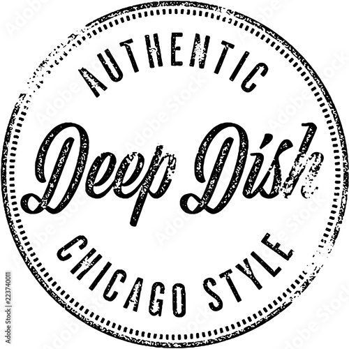 Authentic Deep Dish Pizza Stamp