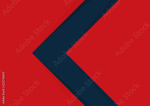 Blue triangle on red vector background. Can be used for cover design, poster, advertising, banner
