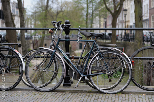 old bicycle on the street