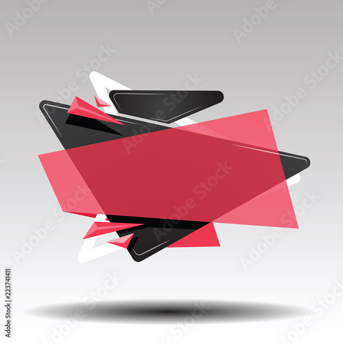 Polygonal triangle shapes pink vector abstract background mockup template with space for text. Polygons backgrounds collection.