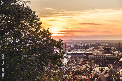 View over Freiburg Sunset