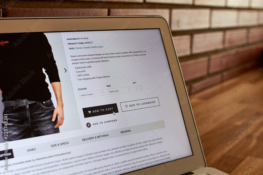 Obraz premium online store buy screen