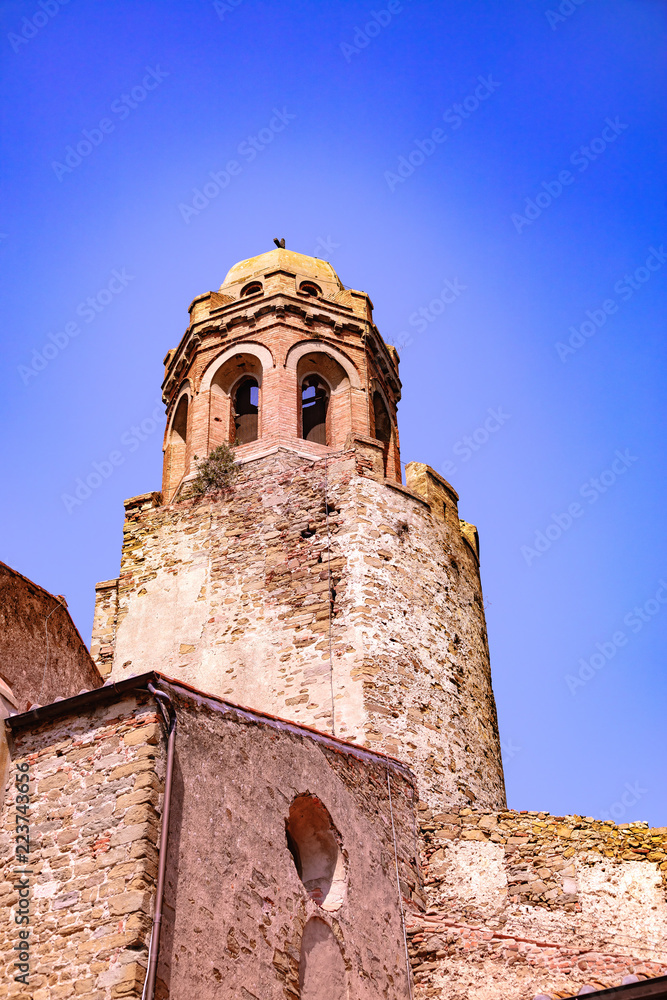 Clocher de l'église de Castiglione della Pescaia, Ligurie, Italie