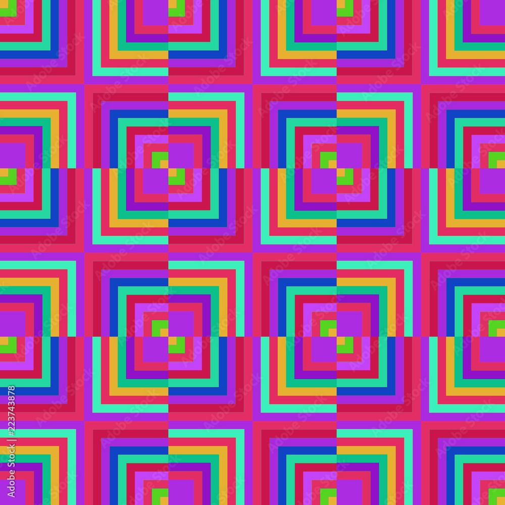 Seamless pattern background from a variety of multicolored squares. Seamless pattern background from a variety of multicolored squares.