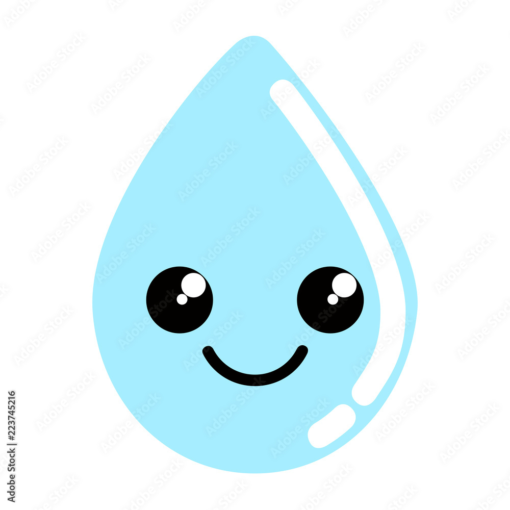 Isolated happy drop of water icon. Vector illustration design Isolated happy drop of water icon. Vector illustration design