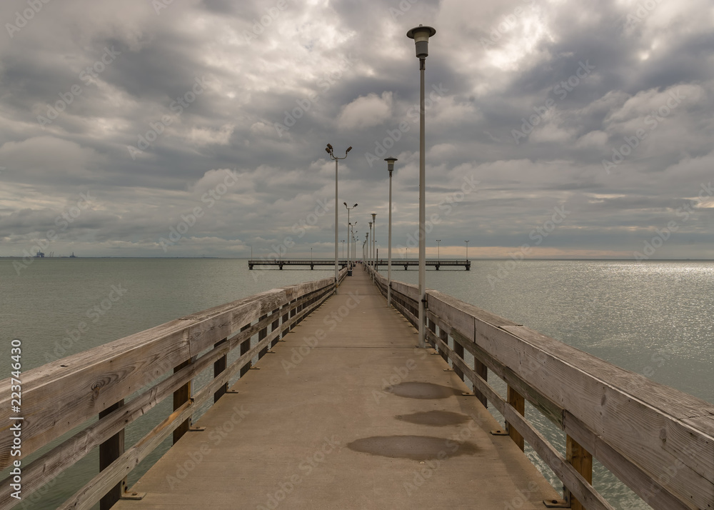 cloudy pier