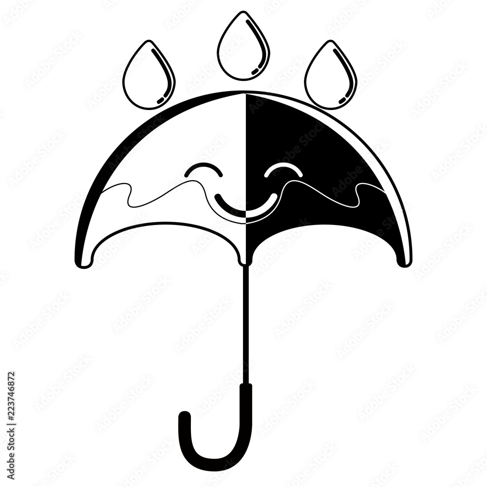 Isolated happy umbrella icon. Vector illustration design Isolated happy umbrella icon. Vector illustration design