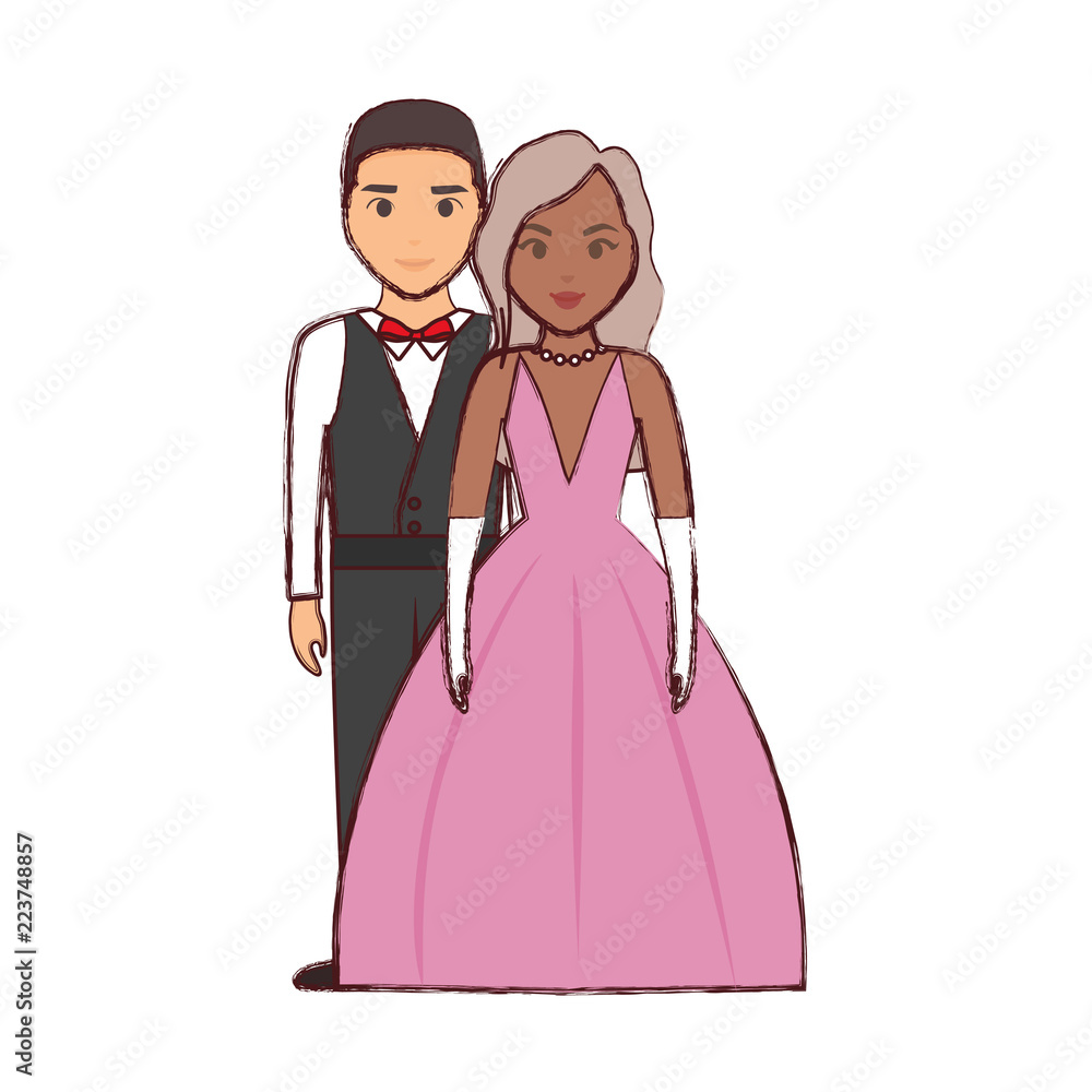 Fototapeta premium wedding couple icon