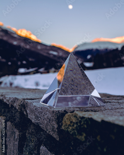 pyramid in mountains