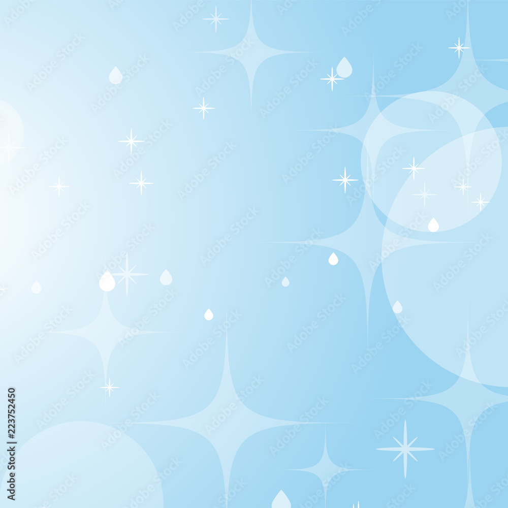 Light blue abstract background with stars and bokeh. Beautiful sky. Simple flat vector illustration. Light blue abstract background with stars and bokeh. Beautiful sky. Simple flat vector illustration.
