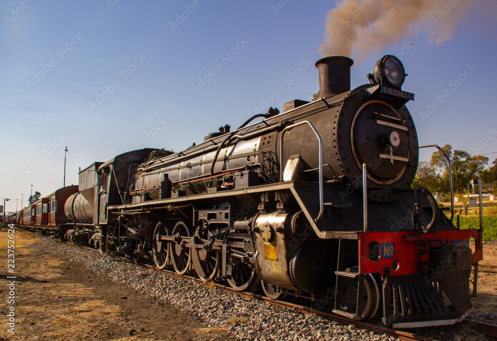Naklejka premium Stary pociąg parowy