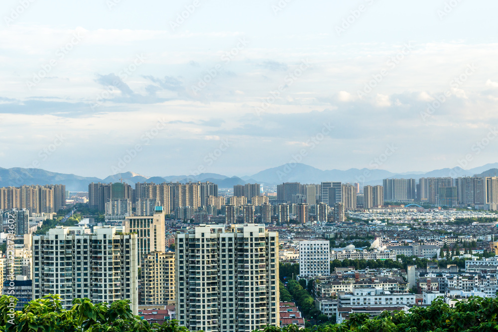 Obraz premium panoramic city skyline in hangzhou china