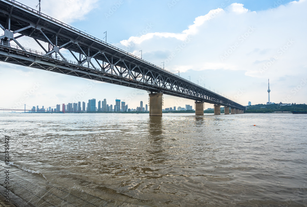 bridge over the river in wuhan china