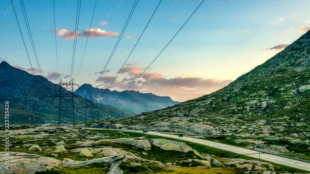 Morgengrauen am Gotthardpass Morgengrauen am Gotthardpass