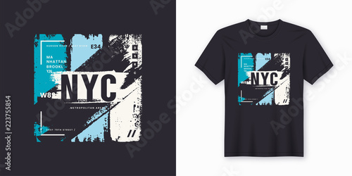 New York City stylish t-shirt and apparel abstract design