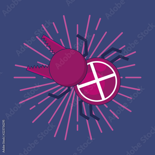 bug cyber atack icon