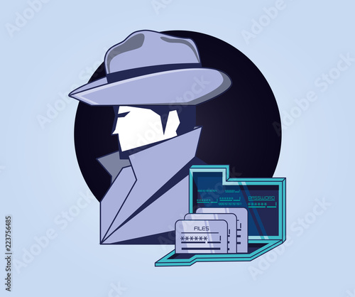 investigator with folder data privacy