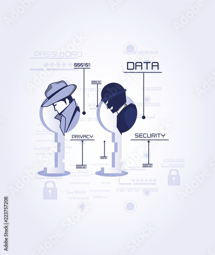 data privacy set icons