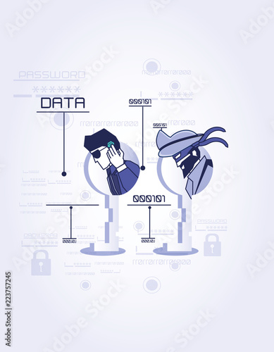 data privacy set icons